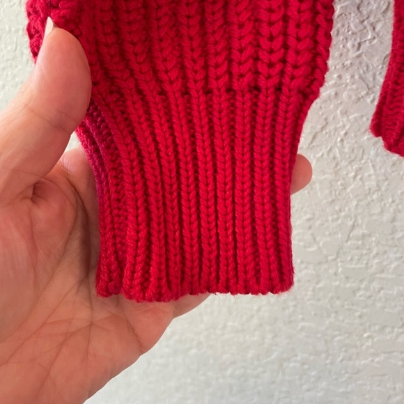 Vintage Quarter Zip Red Cropped Sweater Size Small - Picture 5 of 7